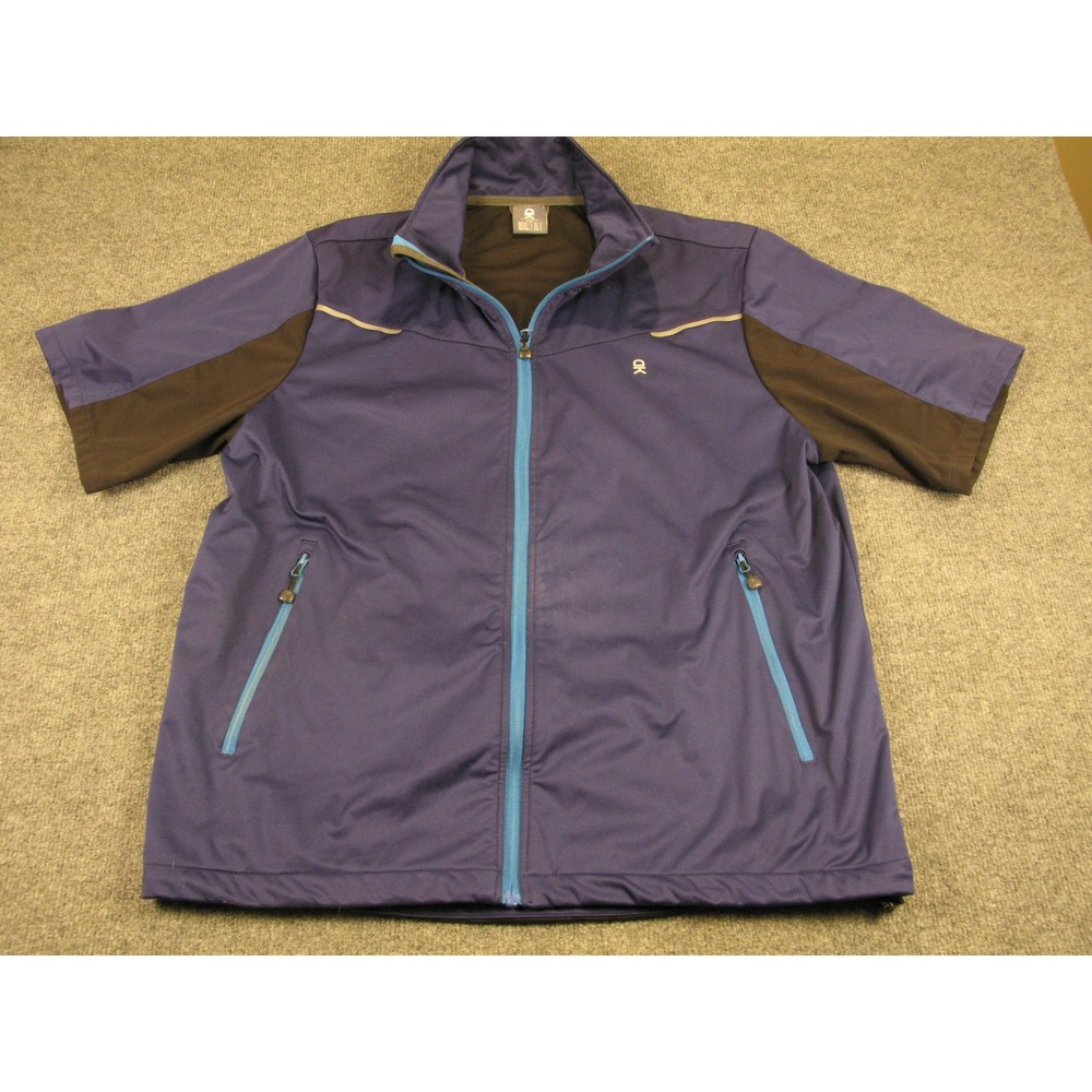 Little Donkey Andy Mens Cycling Jersey XL Blue‎ Full Zip Short Sleeve Top #2182